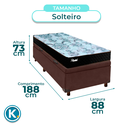 Ver imagem 3 de Cama + Bau Blindado e Colchão Molas Ensacadas Solteiro - Life Gold Paropas