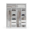 Ver imagem 3 de Guarda-roupa Casal Valência 4 Portas 4 Gavetas Branco/cinza - Politorno