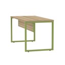 Ver imagem 7 de Escrivaninha Mesa Escritório X 150cm Industrial Noce Naturalle e Verde Miró Marrom/Marromle