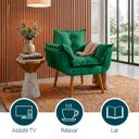 Ver imagem 5 de Kit 2 Poltronas Decorativas Reforçada para Sala Alice para Recepção Manicure Escritório Suede