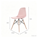 Ver imagem 5 de Cadeira Eames Pés de Madeira Rosa - Escritório