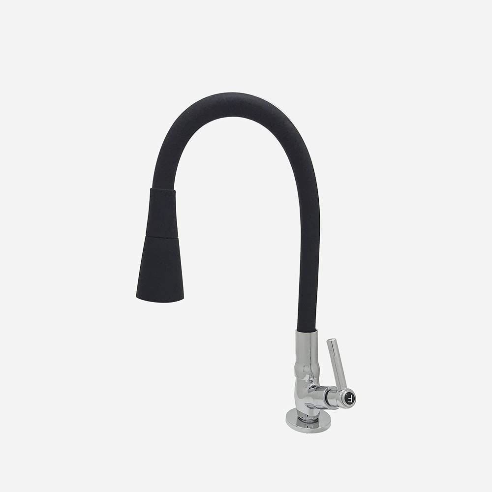 Torneira Gourmet Cozinha Flexível Cone 2 Jatos Preto Mesa C34 - 1