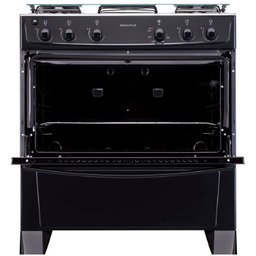 Fogão Mônaco Plus 5 Bocas Atlas - Mesa Inox - Bivolt - Acendimento Automático - Mega Chama - Preto - 3