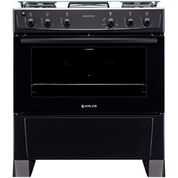 Fogão Mônaco Plus 5 Bocas Atlas - Mesa Inox - Bivolt - Acendimento Automático - Mega Chama - Preto - 4
