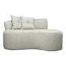 Kit Sofá Orgânico Plaza 2 Lugares 145cm e 1 Poltrona Linho Bouclê Bege Sofa Store - 2