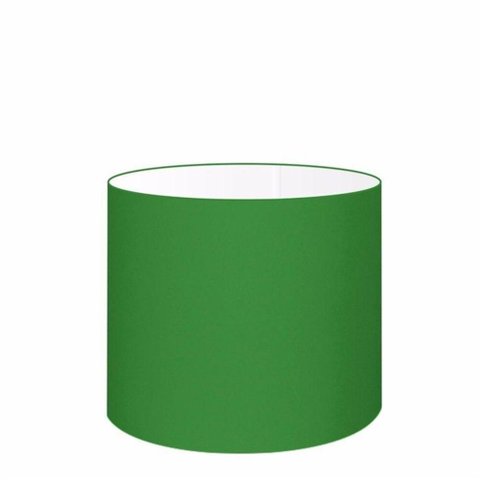 Cúpula Abajur e Luminária Cilíndrica Vivare Cp-7007 Ø20x22cm - Bocal Nacional Verde-folha
