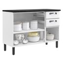 Ver imagem 2 de Balcão de Cozinha Itatiaia Aço 3 Portas 2 Gavetas Com Tampo New Premium Branco Neve