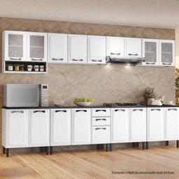 Balcão de Cozinha Itatiaia Aço 3 Portas 2 Gavetas Com Tampo New Premium Branco Neve - 8