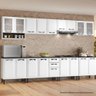 Balcão de Cozinha Itatiaia Aço 3 Portas 2 Gavetas Com Tampo New Premium Branco Neve - 8