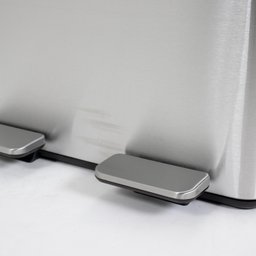 Lixeira Seletiva Dupla Inox Office Healer Premium 2 divisórias de 30L - 6