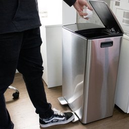Lixeira Seletiva Dupla Inox Office Healer Premium 2 divisórias de 30L - 2
