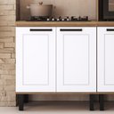 Ver imagem 2 de Balcão para Cozinha 2 Portas Provençal Marrom/Jequitiba/Branco
