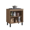 Ver imagem 4 de Balcão para Cozinha 2 Portas Provençal Marrom/Jequitiba/Branco