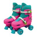 Ver imagem 4 de Patins Ajustável 4 Rodas 2 em 1 e Acessórios Fenix - Rosa/Azul (34-37)