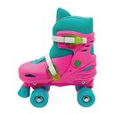 Ver imagem 6 de Patins Ajustável 4 Rodas 2 em 1 e Acessórios Fenix - Rosa/Azul (34-37)