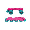 Ver imagem 7 de Patins Ajustável 4 Rodas 2 em 1 e Acessórios Fenix - Rosa/Azul (34-37)