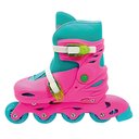 Ver imagem 2 de Patins Ajustável 4 Rodas 2 em 1 e Acessórios Fenix - Rosa/Azul (34-37)