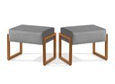 Ver imagem 1 de 2 Puf Puff Base Retangular P/ Sala Decorativo Moderno Cinza/cobre