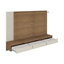 Ver imagem 4 de Painel para Tv até 75 Polegadas 3 Gavetas 1 Prateleira com Ripado Presence Artely