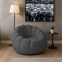 Ver imagem 5 de Poltrona Decorativa Fixa Nuvem Orgânica em Veludo Cinza Loja Sheep