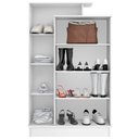 Ver imagem 3 de Armário Multiuso 2 Portas 6 Prateleiras Elite D02 Branco