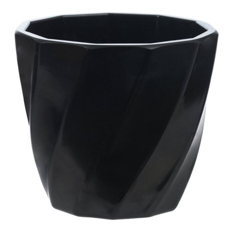 Vaso Torcido Decorativo Preto 8,5x9,5 cm - D’Rossi