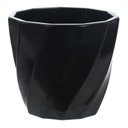 Ver imagem 1 de Vaso Torcido Decorativo Preto 8,5x9,5 cm - D’Rossi