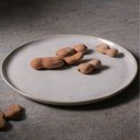 Ver mais imagens de Kit 12 Pratos Rasos Bio Latte 27cm Cerâmica Stoneware Off White Mesa Posta