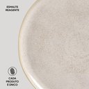 Ver imagem 4 de Kit 12 Pratos Rasos Bio Latte 27cm Cerâmica Stoneware Off White Mesa Posta