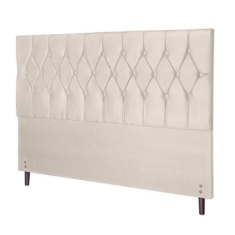 Cabeceira Ram 1500 Bege Estofada para Cama Box Casal 144cm Quarto Luxo