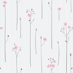 Papel Parede Classico Flor Floral Rosa Sala Copa 0.50x3.00m - 1