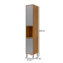 Ver imagem 4 de Paneleiro Celeste 2 Portas 100% Mdf Cinamomo/platina - Mgm Móveis