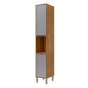 Ver imagem 2 de Paneleiro Celeste 2 Portas 100% Mdf Cinamomo/platina - Mgm Móveis