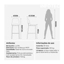 Ver imagem 4 de Banqueta Alta de Aço Estofada Lucille Champanhe Linho Mescla