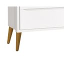 Ver imagem 3 de Cômoda Gaveteiro Théo New Branco Fosco com Madeira - MoveisAqui
