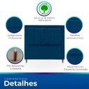 Ver imagem 3 de Cabeceira Estofada para Cama de Casal 140 Grecia Suede