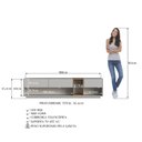 Ver imagem 3 de Rack Moderno com Led 03 Gavetas 180cm Mel Arenas Proddy