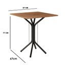 Ver imagem 3 de Conjunto Sala de Jantar para Cozinha Mesa Tampo BP Quadrada e 2 Cadeiras Juliete Yescasa Preto/Rattan/Demolição