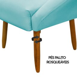 Kit 2 Poltronas Decorativa para Sala Recepção Manicure Consultório Stella Suede - 9