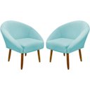 Ver imagem 1 de Kit 2 Poltronas Decorativa para Sala Recepção Manicure Consultório Stella Suede