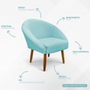 Ver imagem 3 de Kit 2 Poltronas Decorativa para Sala Recepção Manicure Consultório Stella Suede