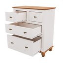 Ver imagem 4 de Cômoda para Quarto de Bebê 4 Gavetas Joy Branco/Off White/Nogueira