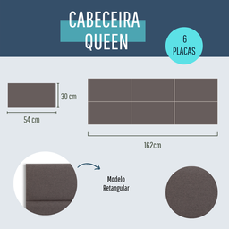 Cabeceira Queen Linho 162x60 Cama Box Modulada Retangular Chumbo - 6