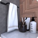 Ver imagem 2 de Kit Acessórios Para Banheiro Preto Fosco Empire 6 peças
