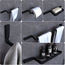Ver imagem 1 de Kit Acessórios Para Banheiro Preto Fosco Empire 6 peças