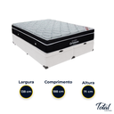 Ver imagem 3 de Cama Box Baú Bipartido Casal Branco e Colchão Elegant Superpocket Molas Ensacadas Ortobom