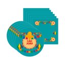 Ver imagem 1 de Kit Sousplat + Guardanapo São João Verde Nsw 6 Peças sem Base