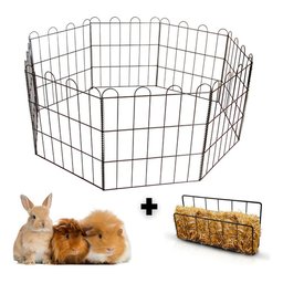 Cercadinho Pet Porquinho da Índia Mini Coelho + Porta Feno - 1