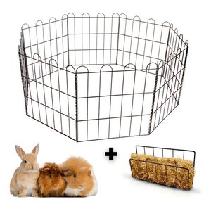 Cercadinho Pet Porquinho da Índia Mini Coelho + Porta Feno