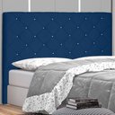 Ver imagem 2 de Cabeceira King 1,95m Tânia Suede Azul Marinho - Pallazio